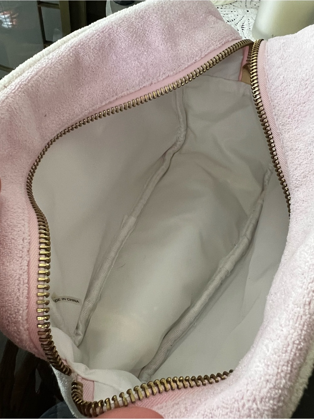 Stoney Clover Lane Pink Seashell Embroidered Cosmetic Pouch - Picture 4 of 5